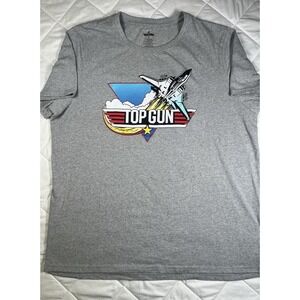 Top Gun Graphic T Shirt XL Mens Gray Military Jet Movie Tee Maverick